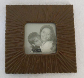 Brown Pottery Picture Frame- Small