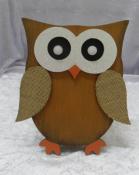 Wooden Owl with Light up Eyes - 22cm