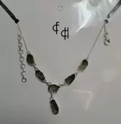 Sterling Silver Moldavite Necklace