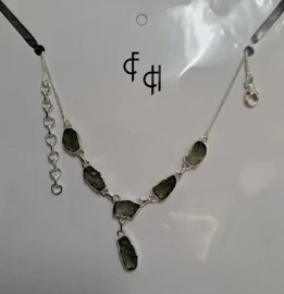 Sterling Silver Moldavite Necklace