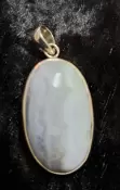 925 Sterling Silver Blue Lace Agate Pendant