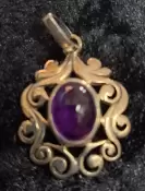 925 Sterling Silver Amethyst Pendant