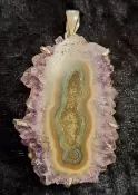 925 Sterling Silver Stalactite Amethyst Pendant