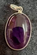 925 Sterling Silver Star Amethyst Pendant