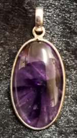 925 Sterling Silver Amethyst Pendant