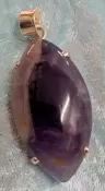 925 Sterling Silver Chevron Amethyst Pendant