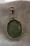 925 Sterling Silver Aquamarine Pendant