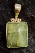 925 Sterling Silver Aquamarine Pendant
