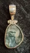 925 Sterling Silver Aquamarine Pendant