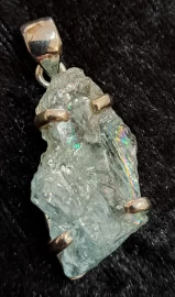 925 Sterling Silver Aquamarine Pendant