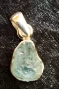 925 Sterling Silver Aquamarine Pendant