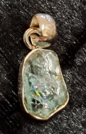 925 Sterling Silver Aquamarine Pendant