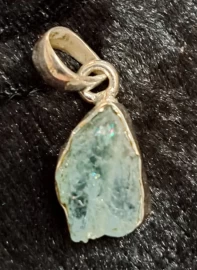 925 Sterling Silver Aquamarine Pendant