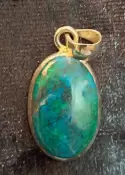 925 Sterling Silver Azurite Pendant