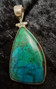 925 Sterling Chrysocolla Pendant