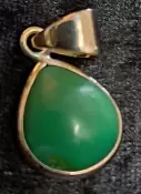925 Sterling Silver Chrysoprase Pendant