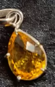 925 Sterling Silver Citrine Pendant 
