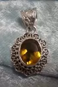 Sterling Silver Citrine Pendant