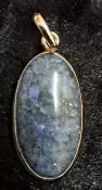925 Sterling Silver Dumortierite Pendant