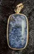 925 Sterling Silver Dumortierite Pendant