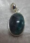 925 Sterling Silver Rainbow Fluorite Pendant