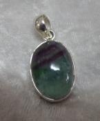 925 Sterling Silver Rainbow Fluorite Pendant