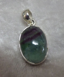 925 Sterling Silver Rainbow Fluorite Pendant