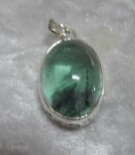 925 Sterling Silver Rainbow Fluorite Pendant
