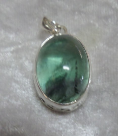 925 Sterling Silver Rainbow Fluorite Pendant