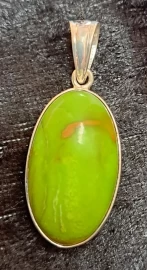 925 Sterling Silver Gaspeite Pendant