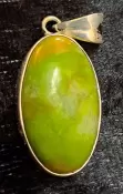 925 Sterling Silver Gaspeite Pendant