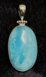 925 Sterling Silver Hemimorphite Pendant