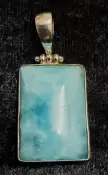925 Sterling Silver Hemimorphite Pendant