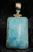 925 Sterling Silver Hemimorphite Pendant