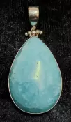 925 Sterling Silver Hemimorphite Pendant