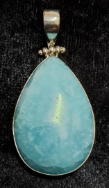 925 Sterling Silver Hemimorphite Pendant
