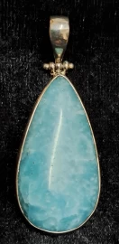 925 Sterling Silver Hemimorphite Pendant