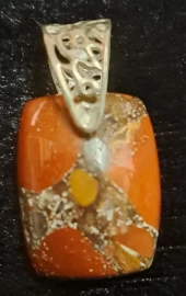 925 Sterling Silver Red Jasper Pendant