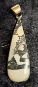 925 Sterling Silver Porcelain Jasper Pendant