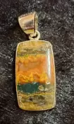 925 Sterling Silver Seam Jasper Pendant