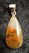 925 Sterling Silver Seam Jasper Pendant