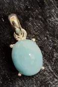 925 Sterling Silver Larimar Pendant