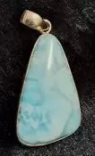 925 Sterling Silver Larimar Pendant