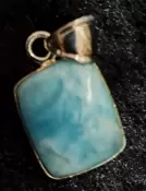 925 Sterling Silver Larimar Pendant