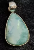 925 Sterling Silver Larimar Pendant