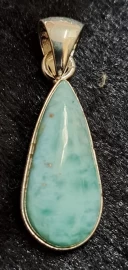 925 Sterling Silver Larimar Pendant