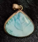 925 Sterling Silver Larimar Pendant