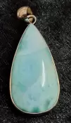 925 Sterling Silver Larimar Pendant