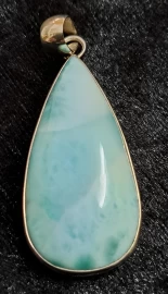 925 Sterling Silver Larimar Pendant