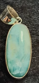 925 Sterling Silver Larimar Pendant